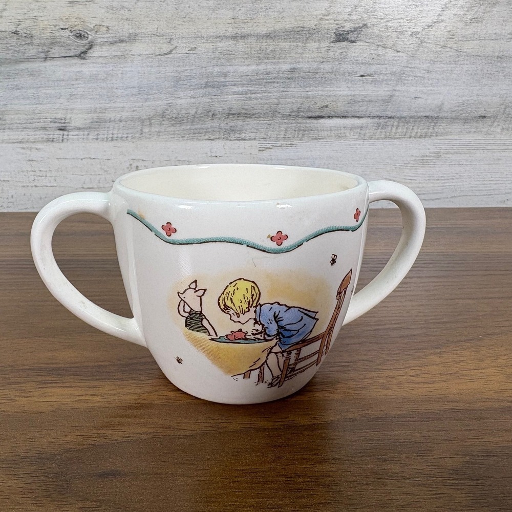 Vintage Walt Disney Winnie the Pooh Childs Mug Charpente Double Handle
